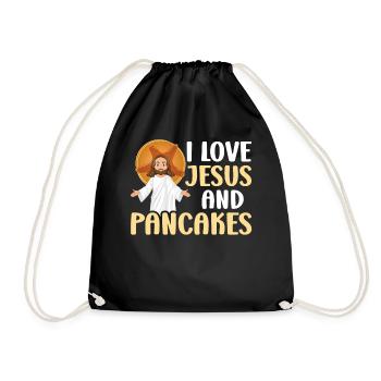 Les enfants amoureux des crêpes J’aime Jésus - Sac de sport léger - noir - Devant