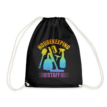 Housekeeping Staff Housekeeper House Cleaning - Drawstring Bag - black - Front