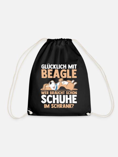 Hund Beagle - Turnbeutel - Schwarz