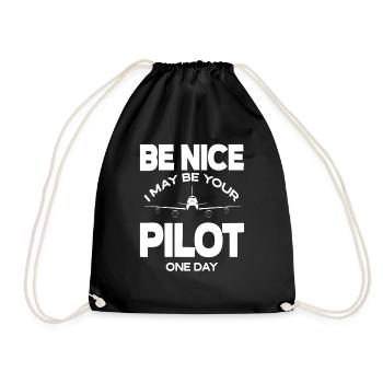 Pilote pilote citation cadeau - Sac de sport léger - noir - Devant