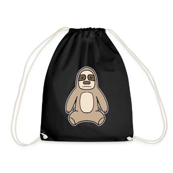 Paresseux Motif Animal - Sac de sport léger - noir - Devant