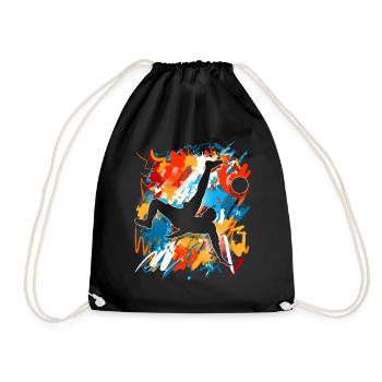 Joueurs de football - Sac de sport léger - noir - Devant