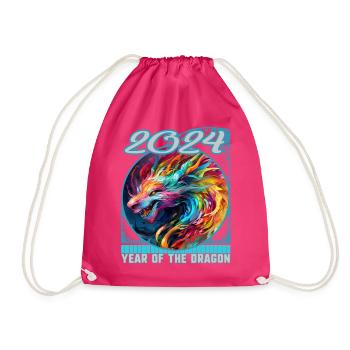 Chinesisches Neujahrsfest des Drachen Abstrakter Expressionist - Turnbeutel - Fuchsia - Vorne