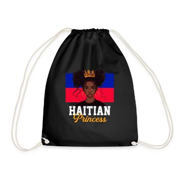 Haitian princess, haiti - Turnbeutel - Schwarz - Vorne