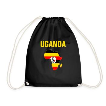 Uganda flag, american ugandan - Turnbeutel - Schwarz - Vorne