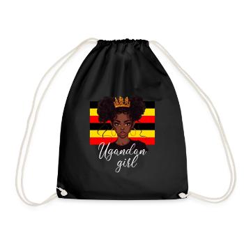 Uganda flag, american ugandan - Turnbeutel - Schwarz - Vorne
