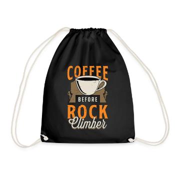 Rock Climber Coffee Mountain Sport Coffee Lover - Turnbeutel - Schwarz - Vorne