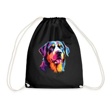 Aquarelle Colorée Grand Suisse - Sac de sport léger - noir - Devant