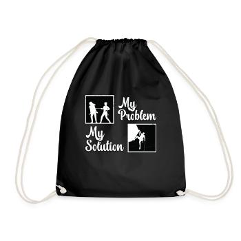 Rock Climber My Problem My Solution Pictogram Mom - Turnbeutel - Schwarz - Vorne