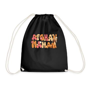Chien Afghan Groovy Afghan Maman - Sac de sport léger - noir - Devant