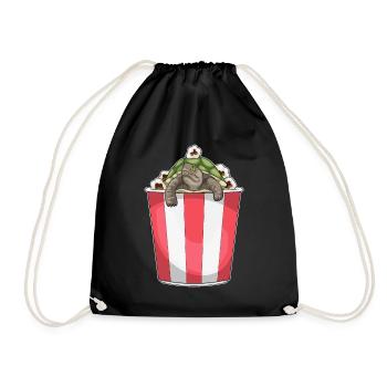 Maïs soufflé tortue - Sac de sport léger - noir - Devant