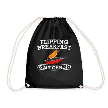 Pancake Lover Kids Flipping - Turnbeutel - Schwarz - Vorne