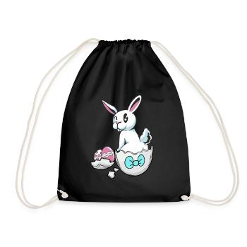 Pâques lapin coquille d’oeuf oeufs oeufs de Pâques oeufs d’enfant oeuf - Sac de sport léger - noir - Devant