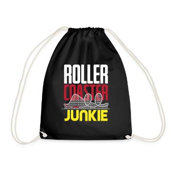 Roller Coaster Junkie - Drawstring Bag - black - Front