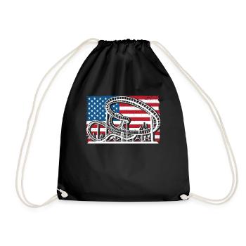 Roller coaster USA - Drawstring Bag - black - Front