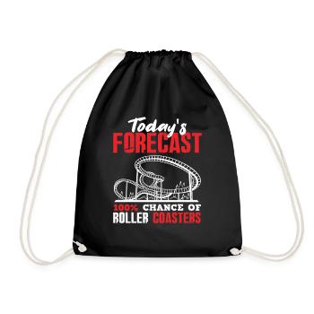 Roller Coaster Prediction - Drawstring Bag - black - Front