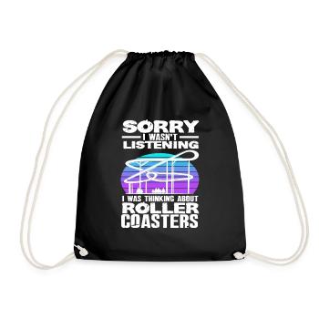Roller Coaster Saying Gift Idea - Drawstring Bag - black - Front