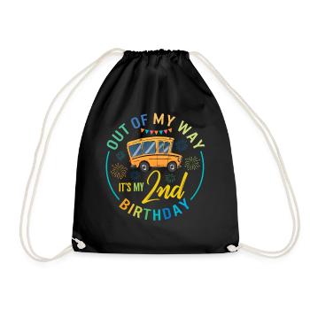 Chemise d’anniversaire, hors de mon chemin c’est mon 2ème - Sac de sport léger - noir - Devant