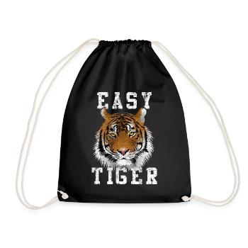 Einfacher Tiger - Turnbeutel - Schwarz - Vorne