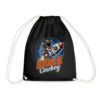 Space Cowboy - Drawstring Bag - black - Front