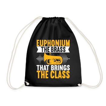 Euphonium Euphoniumspieler - Turnbeutel - Schwarz - Vorne