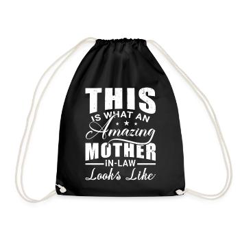 This Is What an Amazing Mother-In-Law Mother's Day - Drawstring Bag - black - Front