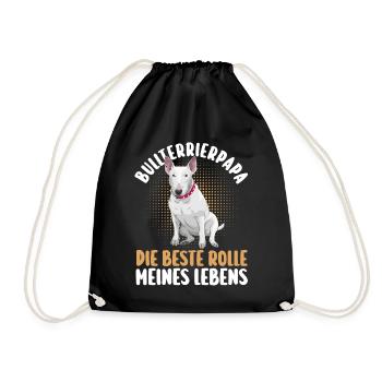 chien chien papa père bull terrierdad bull terrier - Sac de sport léger - noir - Devant