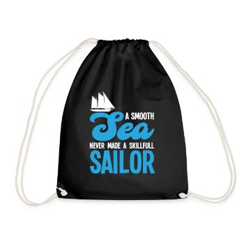 Sailor Sailing Pun Saying - Drawstring Bag - black - Front