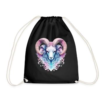 Cool Aries Horoscope Zodiac Sign March April Birth - Turnbeutel - Schwarz - Vorne