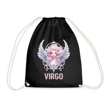 Virgo Astrological Sign Agaust Birthday Zodiac Sym - Turnbeutel - Schwarz - Vorne