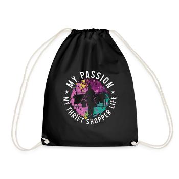 Friperie Ma passion Ma friperie Puces - Sac de sport léger - noir - Devant