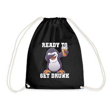 Prêt à se saouler Pingouin royal Manchot empereur - Sac de sport léger - noir - Devant