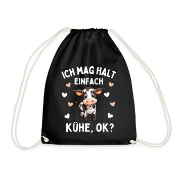 CRAZY COW LADY - Funny Farmer's Wife Farmer - Drawstring Bag - black - Front