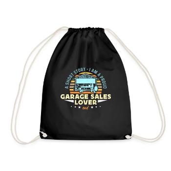 Amateur de ventes de garage Un amateur de marché aux puces d’histoires courtes - Sac de sport léger - noir - Devant