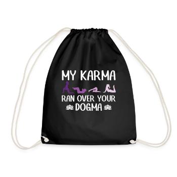 My Karma Ran Over Your Dogma - Yoga Lehrer - Turnbeutel - Schwarz - Vorne