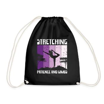 Stretching Patience and Limbs - Yoga Lehrer - Turnbeutel - Schwarz - Vorne