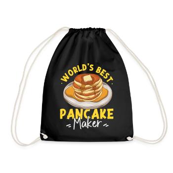 Pancake Lover Kids World's Best - Drawstring Bag - black - Front