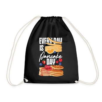 Pancake Lover Kids Every Day Is - Turnbeutel - Schwarz - Vorne
