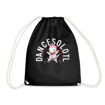 Axolotl Chemise Enfants Chemise De Danse Axolotl Pun Animal - Sac de sport léger - noir - Devant