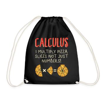 Chemise de mathématiques, calcul je multiplie les tranches de pizza pas - Sac de sport léger - noir - Devant