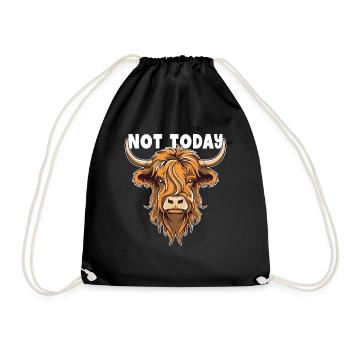 Pas aujourd’hui Highland Vache Highland Génisse Highland Highland - Sac de sport léger - noir - Devant