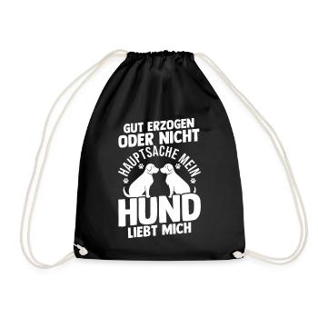 Chien Propriétaire De Chien Propriétaire De Chien Motif Chiens - Sac de sport léger - noir - Devant