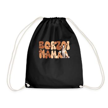 Barsoi Groovy Borzoi Mama - Turnbeutel - Schwarz - Vorne