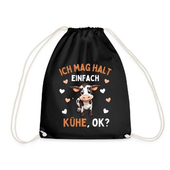 CRAZY COW LADY - Funny Farmer's Wife Farmer - Drawstring Bag - black - Front