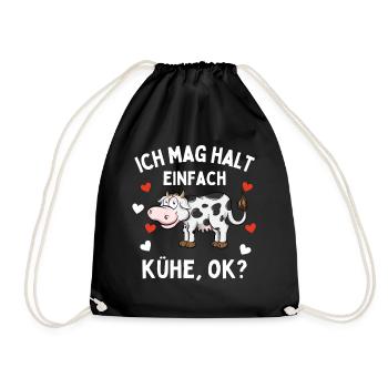 CRAZY COW LADY - Funny Farmer's Wife Farmer - Drawstring Bag - black - Front