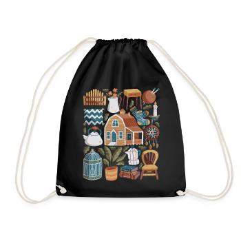 Cottage Maison de Campagne Hygge - Sac de sport léger - noir - Devant