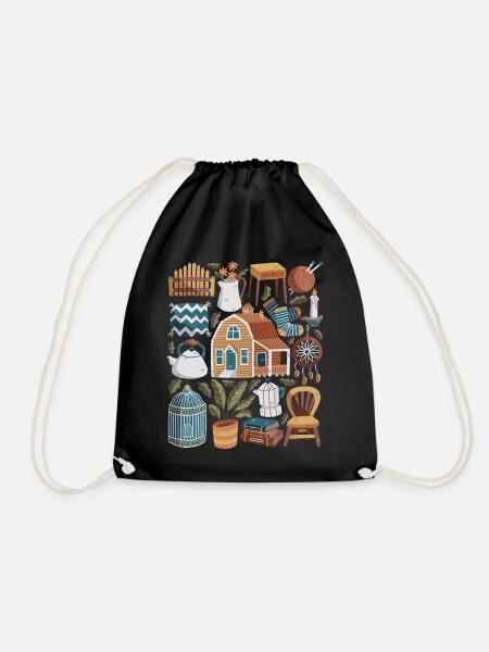 Cottage Maison de Campagne Hygge - Sac de sport léger - noir