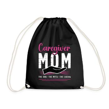 Caregiver Mom The Idol The Myth Loves Caregiving - Drawstring Bag - black - Front