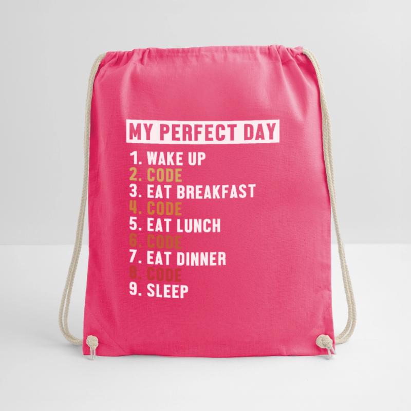 Coding Perfect Day Developer Software Engineer Drawstring Bag