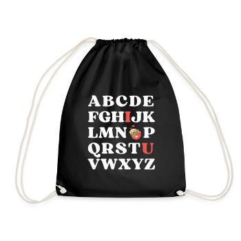 ABC Je t’aime Enfants Loutre Saint-Valentin - Sac de sport léger - noir - Devant